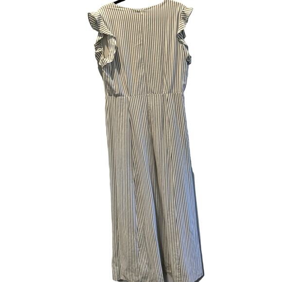 Gianni Bini Romantic Lara Stripe Flutter Sleeve Maxi Dress | Size 12 - Picture 2 of 14